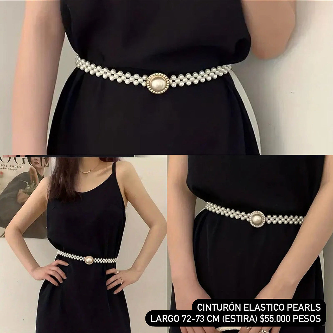 Cinturón elástico pearls