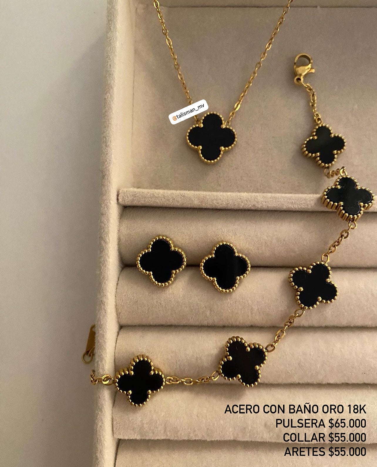 Acero con baño oro 18k