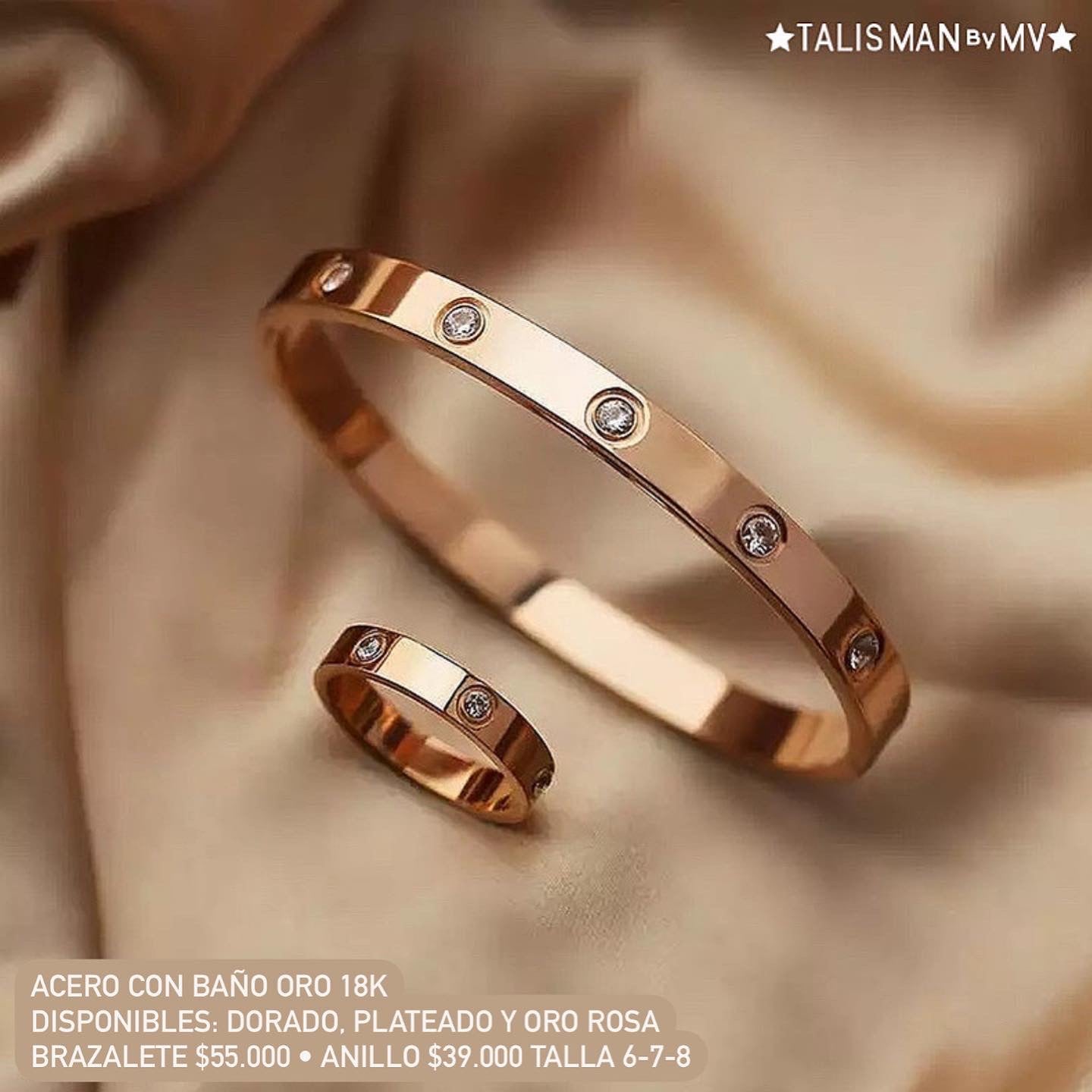 Brazalete o anillo acero inoxidable