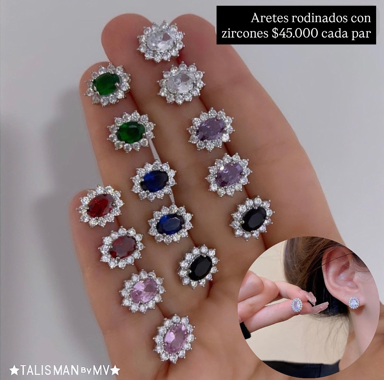 Aretes Topitos Rodinados
