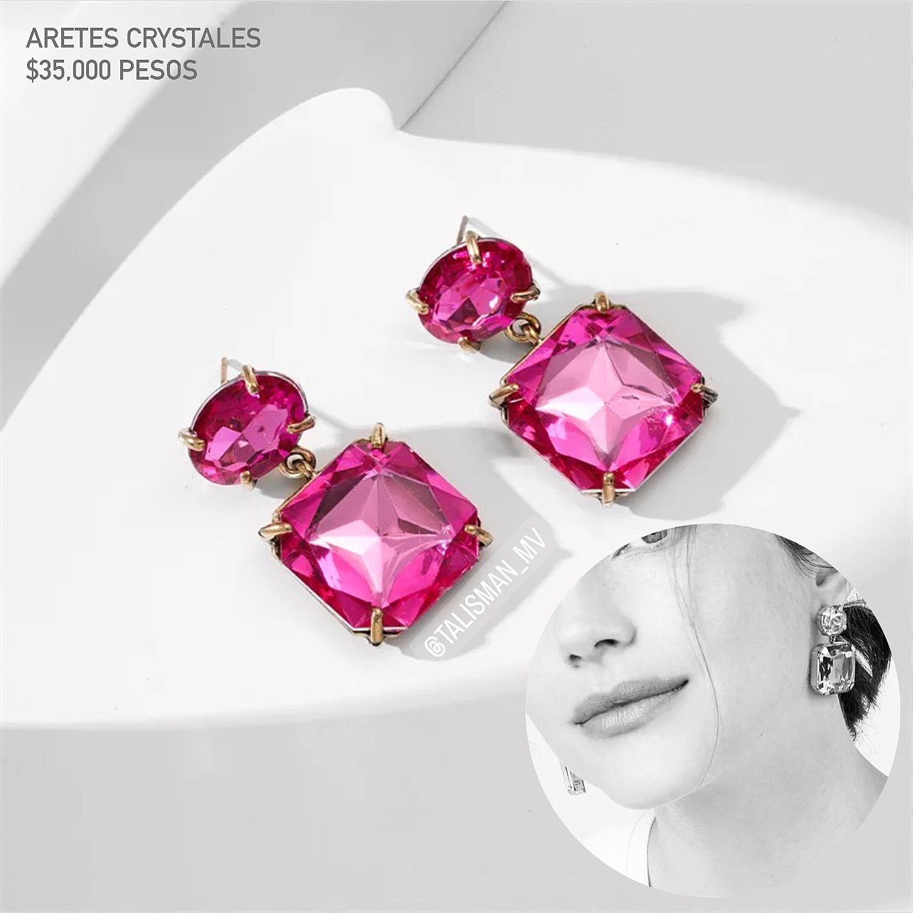Aretes Largos Crystales – Talisman by MV