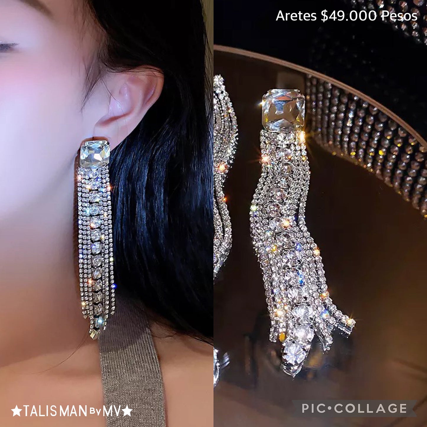 Aretes Largos Crystales