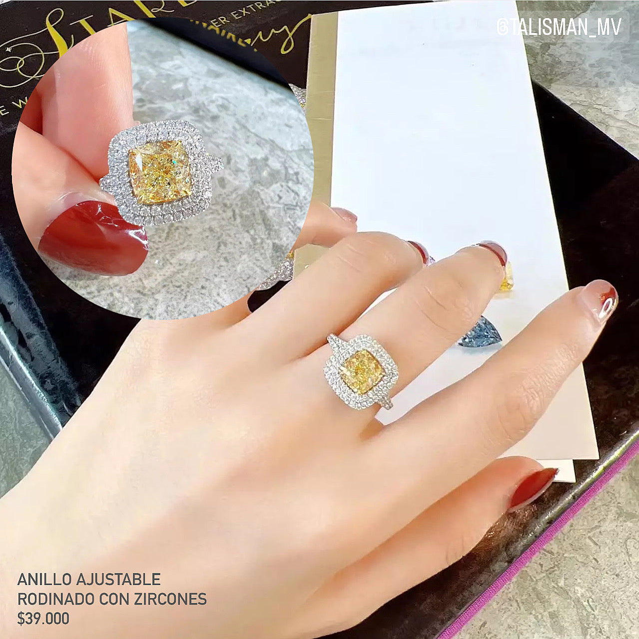 Anillo Rodinado Ajustable