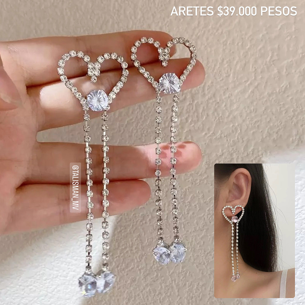 Aretes Largos Crystales