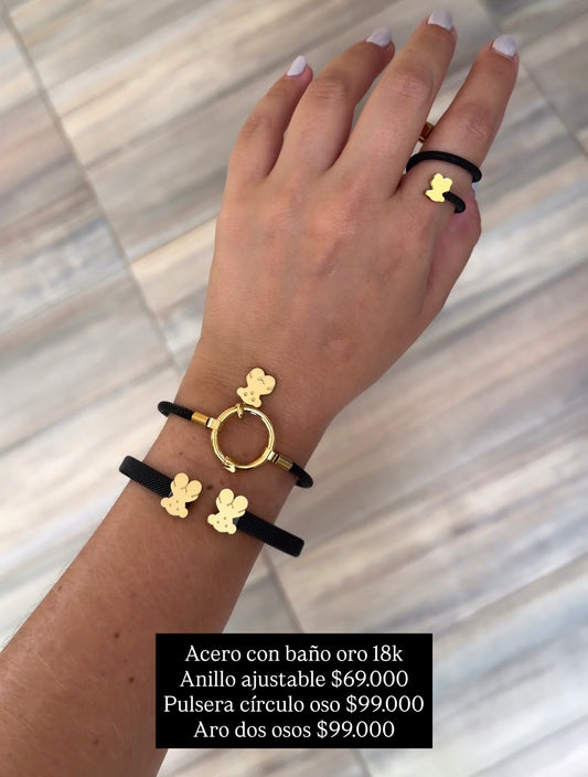 Acero con baño oro 18k