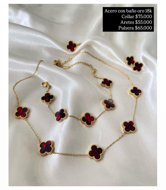 Acero con baño oro 18k