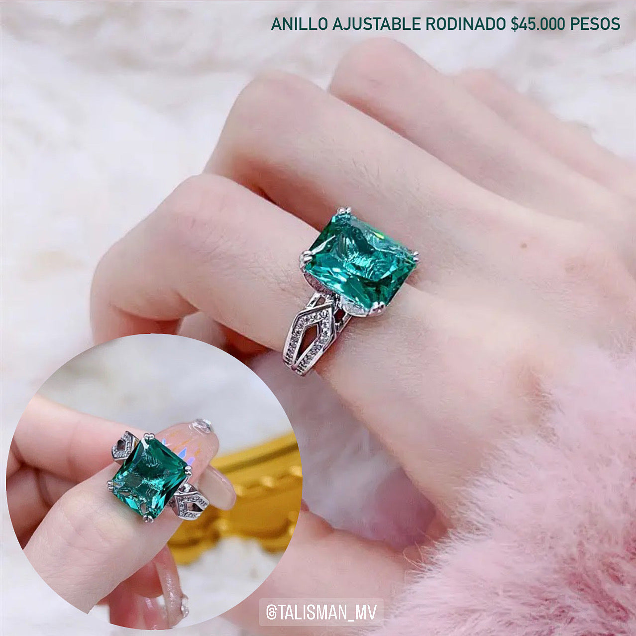 Anillo ajustable rodinado