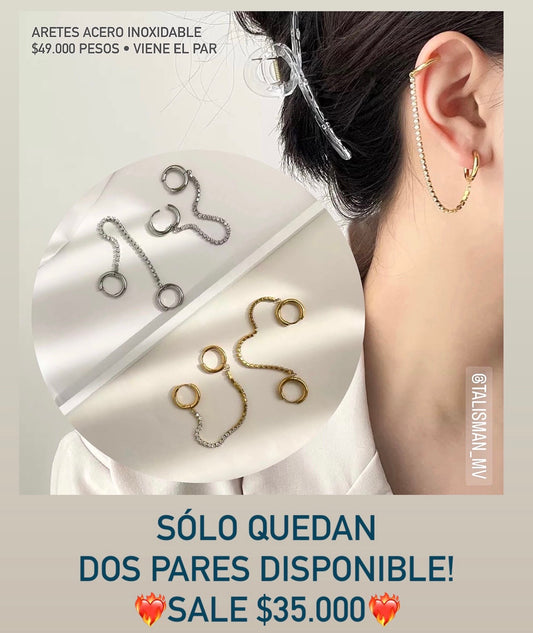 Aretes acero inoxidable