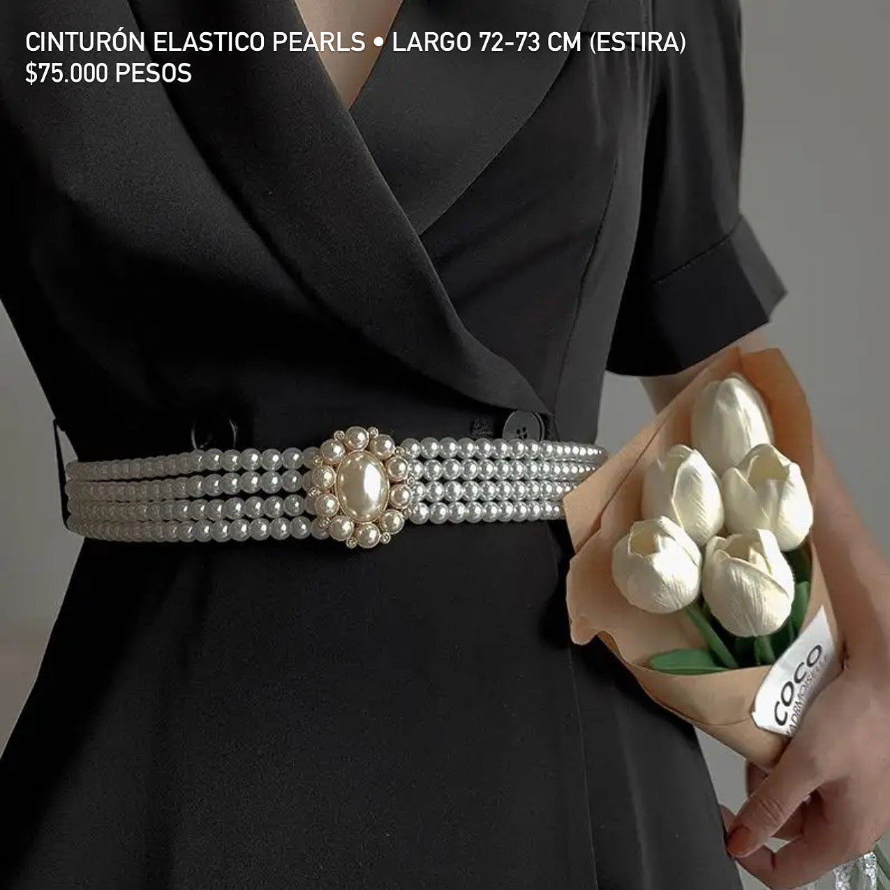 Cinturón elástico pearls