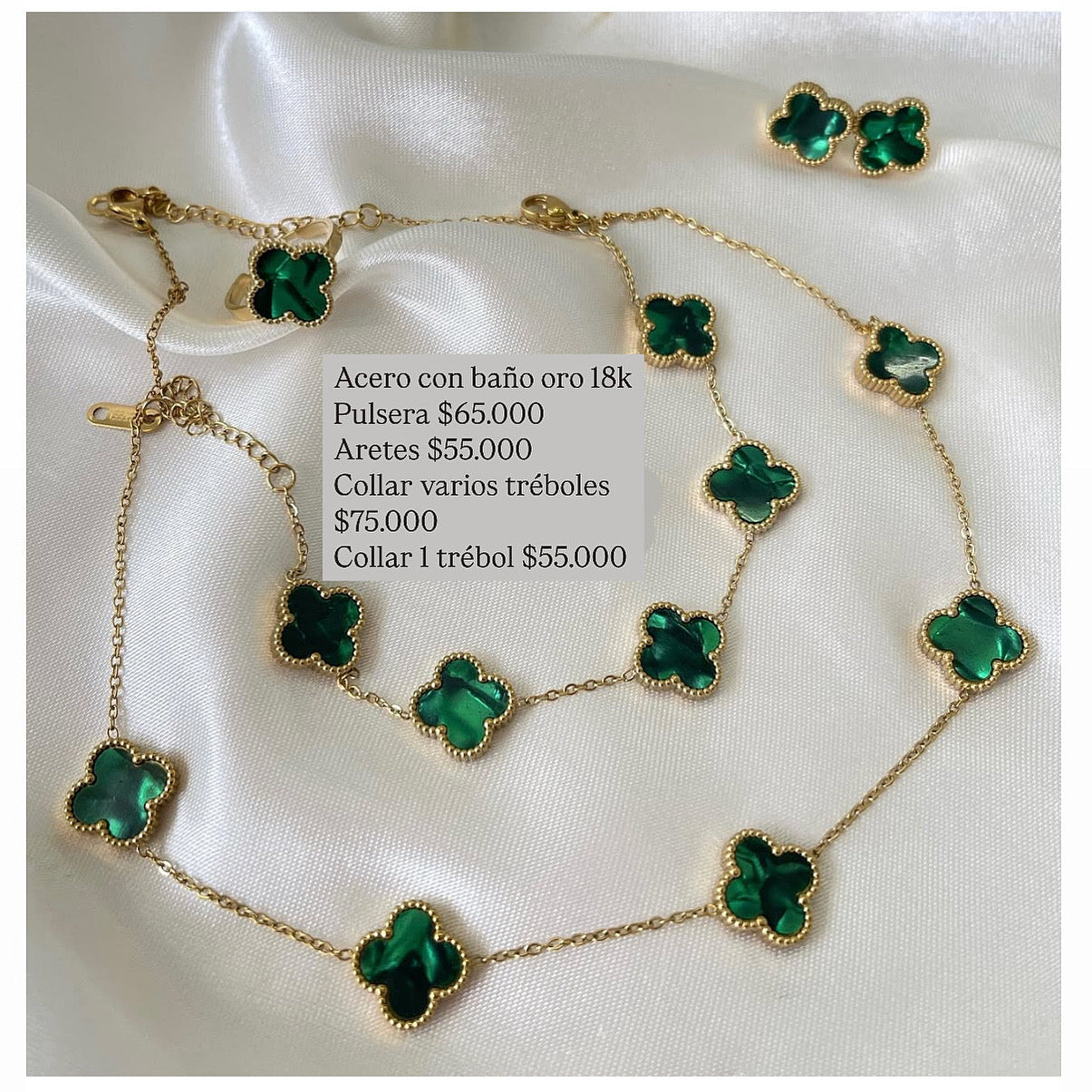 Acero con baño oro 18k