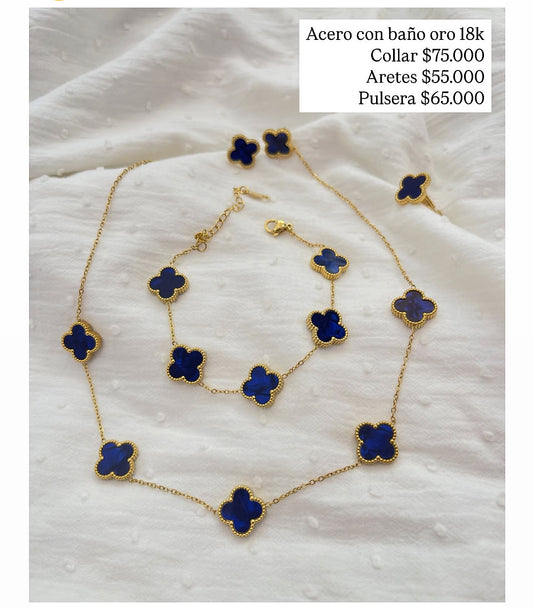 Acero con baño oro 18k