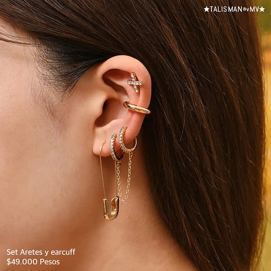 Set aretes y earcuff