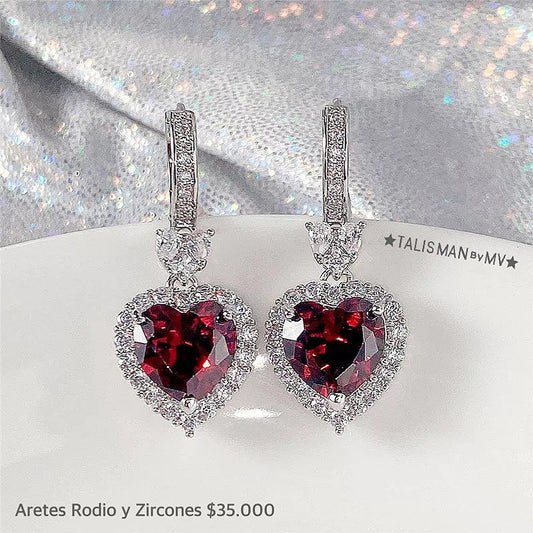 Aretes love rodinados