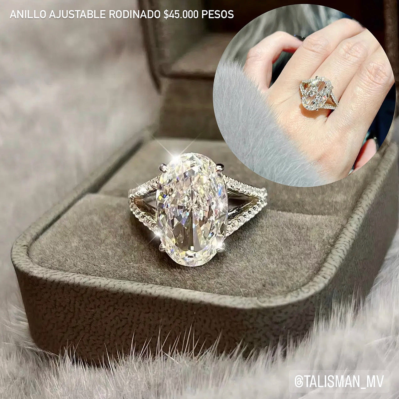 Anillo ajustable rodinado