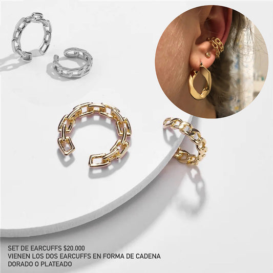 Set de 2 earcuffs cadena