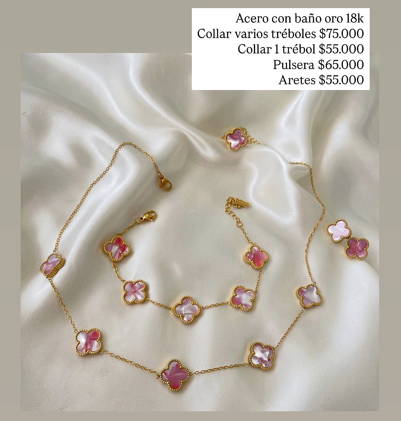 Acero con baño oro 18k