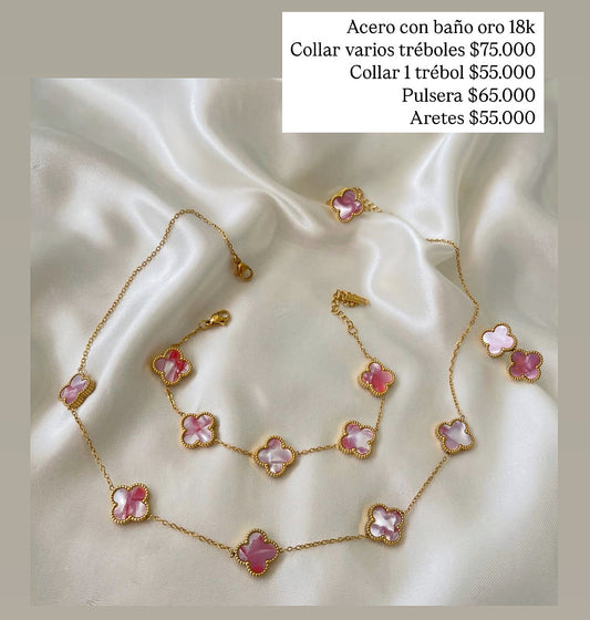 Acero con baño oro 18k