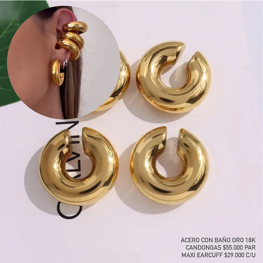 Acero con baño oro 18k