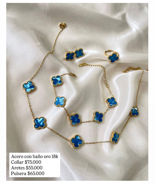 Acero con baño oro 18k