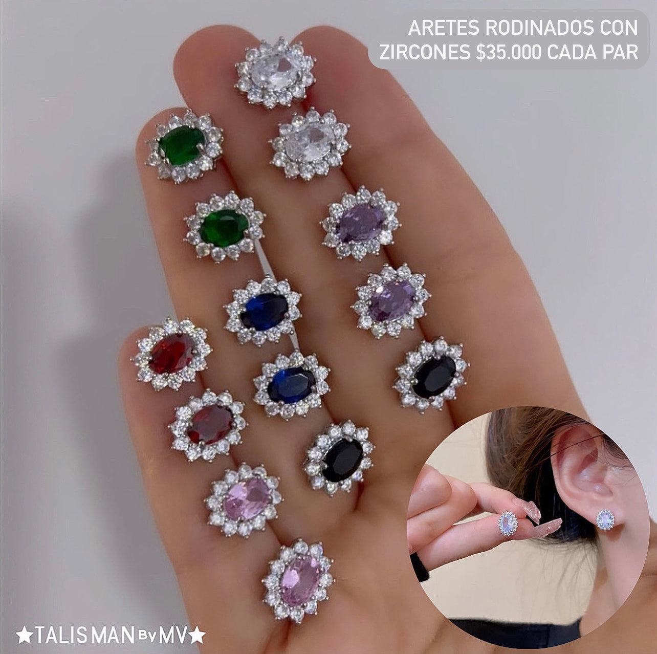 Aretes Topitos Rodinados