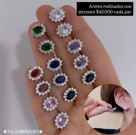 Aretes Topitos Rodinados