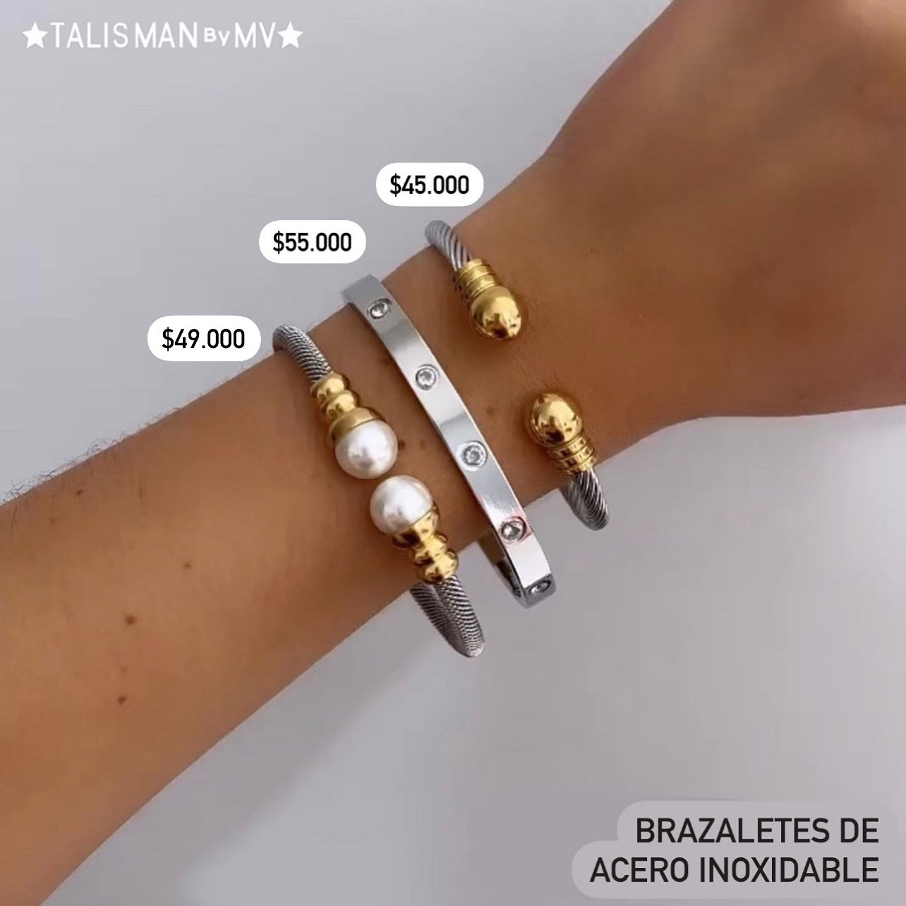brazalete acero inoxidable