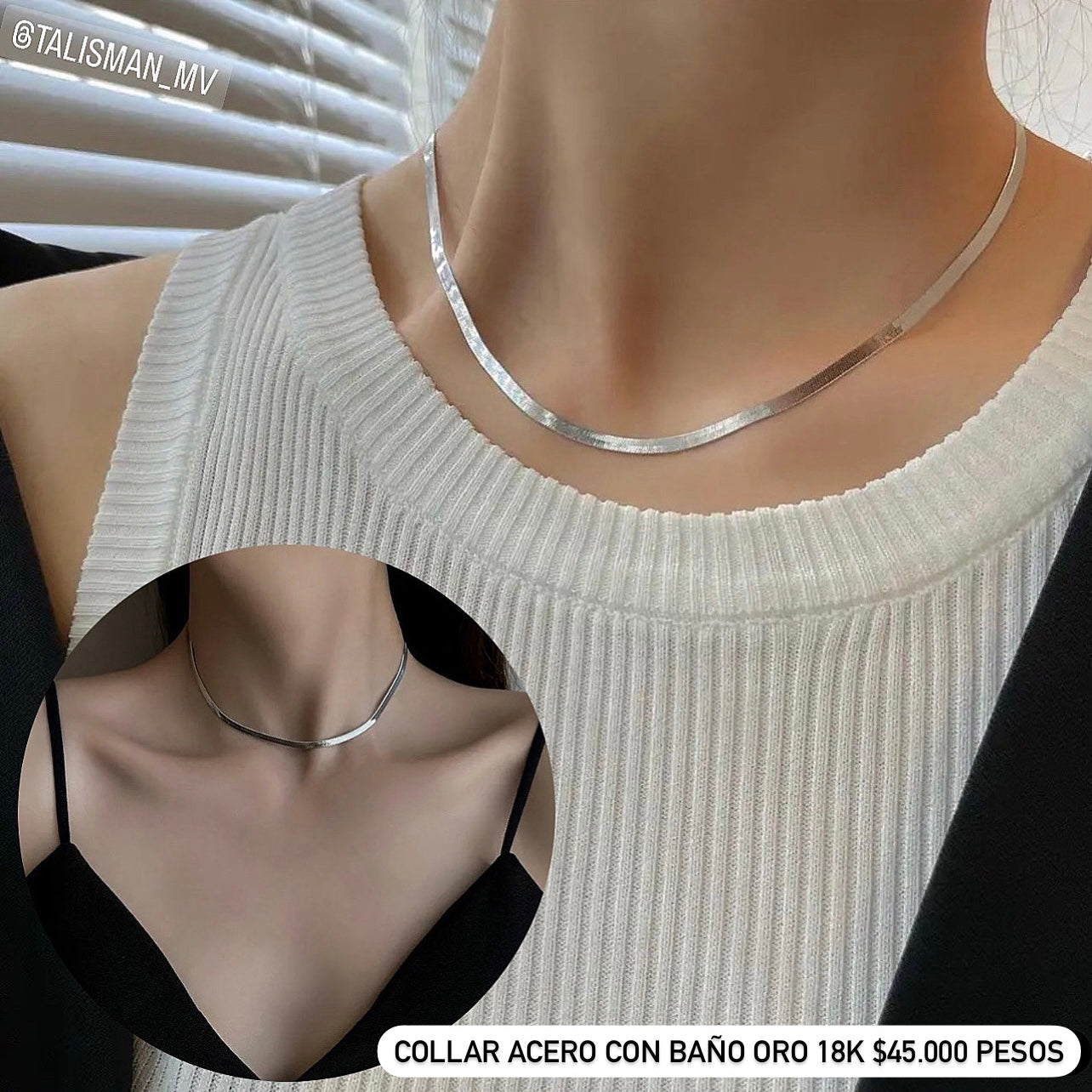 Collar acero inoxidable