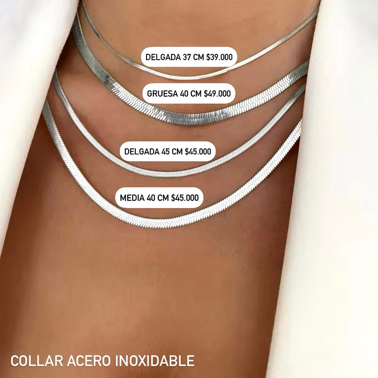 Collar acero inoxidable