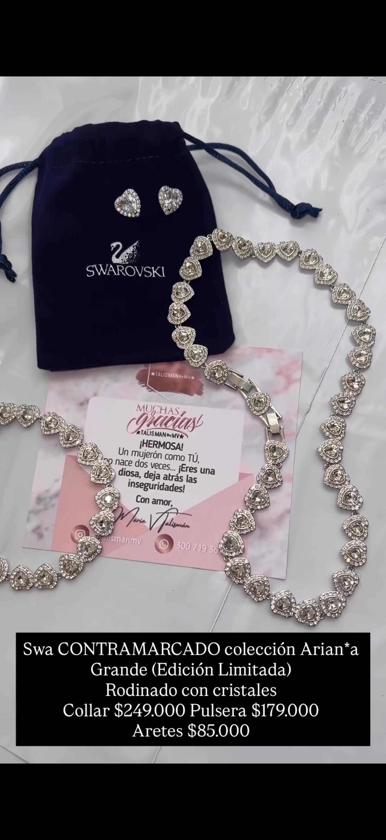 Swa contramarcados rodinado con cristales PLATEADO