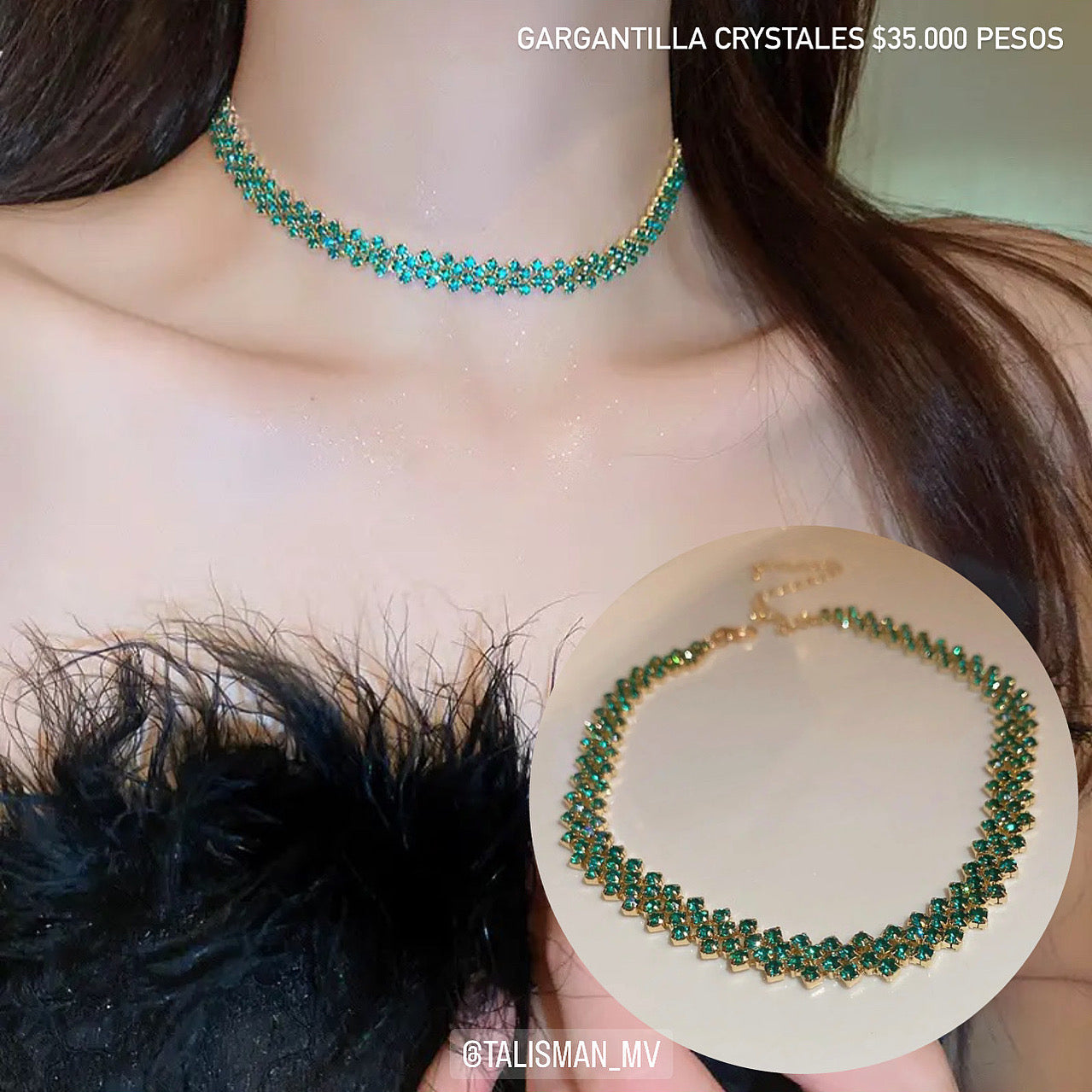 Gargantilla crystales