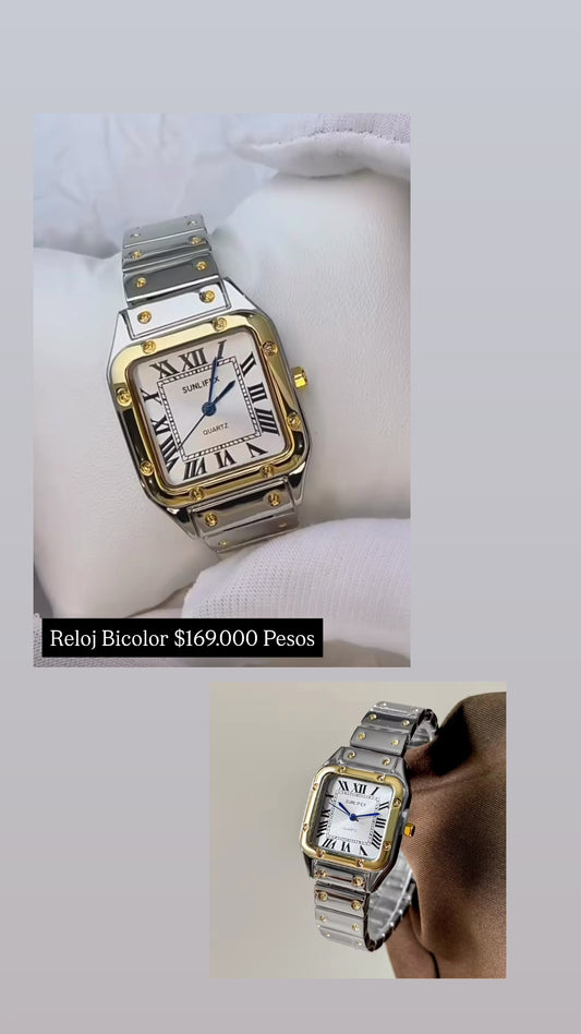 Reloj bicolor