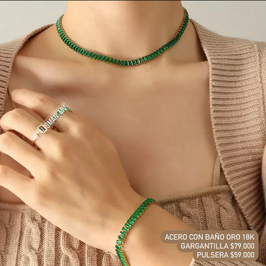 Acero con baño Oro 18k