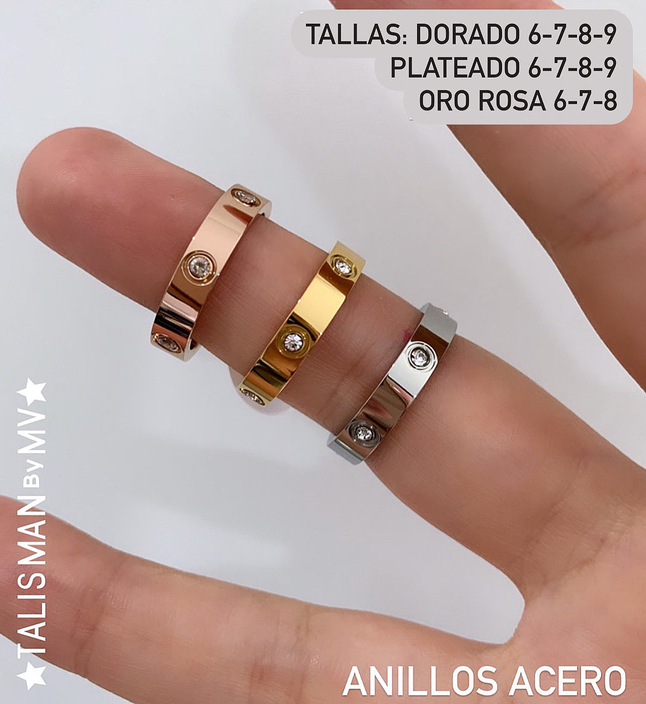 Anillo acero inoxidable